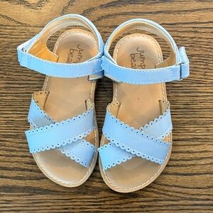 Light Blue Girls' Jumping Beans Scalloped Strap Sandals - 7 (Very Good)